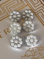 ✨ Çoklu İnci Detaylı Premium Düğme | Elegant Bridal Seri 25 MM 6 ADET