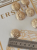 ✨ Örgü Dokulu Premium Gold Düğme | Classic Couture Seri 20 MM 6 ADET