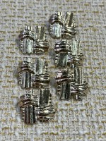 ✨ Premium Gold Metal Düğme – Modern Geometrik Dokulu 23 MM 6 ADET