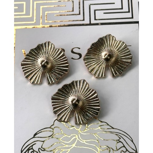 ✨ Altın Renk Yelpaze Formlu Metal Dekoratif Düğme 4 CM 