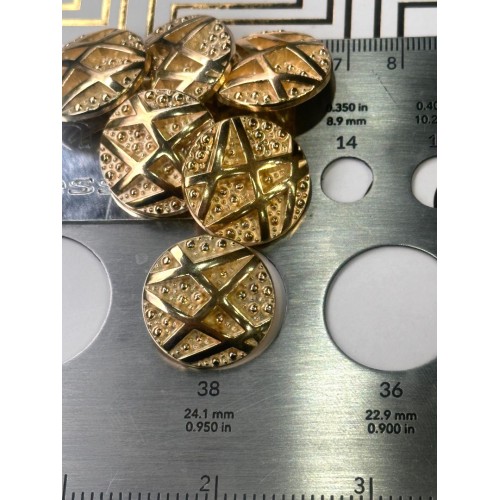 ✨ Premium Gold Dokulu Düğme | Signature Seri 24 MM 6 ADET