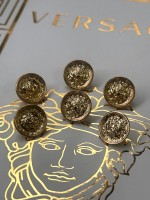 ✨ Premium Gold Dokulu Yuvarlak Düğme | Artisanal Couture Seri 19 MM 6 ADET