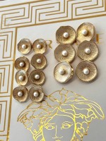 ✨ Premium Gold İnci Detaylı Dekoratif Düğme Seti 23 MM-18MM 6 BÜYÜK 8 KÜÇÜK