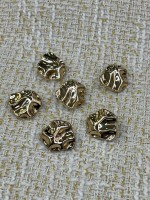 ✨ 18 mm Gold Organik Form Düğme – Modern & Sanatsal Tasarım
