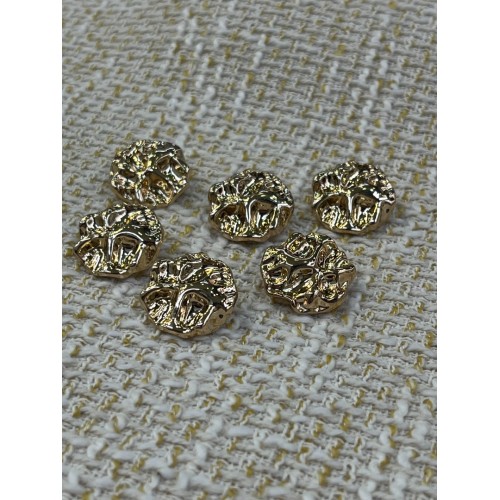 ✨18 mm  Gold Kabartmalı Vintage Düğme – Klasik & Gösterişli Tasarım