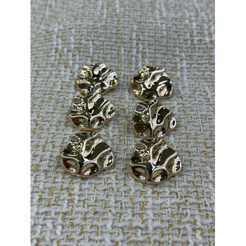 ✨ 23 mm Gold Organik Form Düğme – Modern & Sanatsal Tasarım