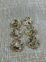 ✨23mm  Gold Dokulu Organik Düğme – Modern & Sanatsal Tasarım