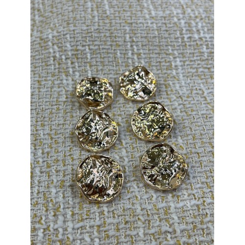 ✨23mm  Gold Dokulu Organik Düğme – Modern & Sanatsal Tasarım
