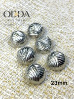 ✨ 6’lı 23 mm Gümüş Çapraz Dokulu Metal Düğme Seti – Klasik & Güçlü